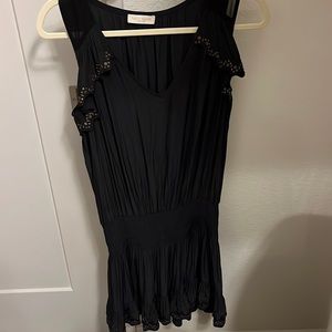 Black drop waist dress